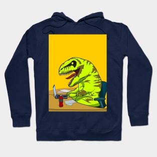 T rex at office Hoodie